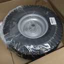 15x6.00-6nhs Lawn Mower Front Tire 4 Ply 15x6x6 Lawn Mower 570 Lbs Tire and Wheel with 3/4" Iron Bushing and 6 Spacers, Replacement for Garden Lawn Tractor Riding Lawn Mowers, 1 Pack (Silver)