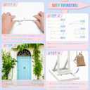 Wedding Arch Stand - 2pcs Large Balloon Floral Arch Stand Half Arch Flower Frame,Heavy Metal Base&Triangular Structure More Stable for Bridal & Ceremony Baby Shower Birthday (White, 5.9Ft&6.9Ft)
