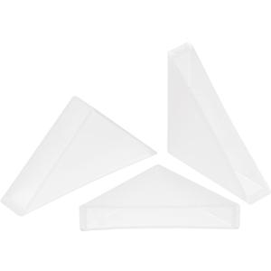 uxcell 20Pcs Plastic Corner Protectors 8x50mm Right Angle Shape Glass Corner Guards Cushion for Corner Protection of Glass, Mirror, Tile, White