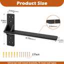Floating Shelf Bracket, 2 Pack, 16" L x 2.5" | Heavy Duty, for Floating Wall Countertops, Bars, Desks, Vanities