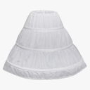 Abaowedding Girls' 3 Hoops Petticoat Full Slip Flower Girl Crinoline Skirt, 4-6 Y