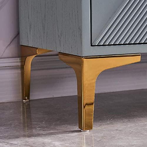 WANLIAN 6 Inch Gold Furniture Legs, Heavy Duty Metal Furniture Feet for Cabinet Sofa TV Stand Bookcase Cabinet Legs Set of 2 (Gold)