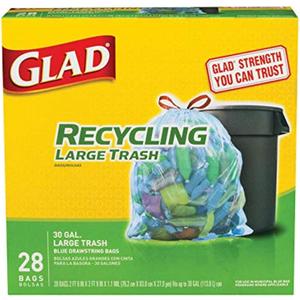 Glad Recycling 30 gal. Trash Bags Drawstring 28 pk (1 Count (Pack of 28))