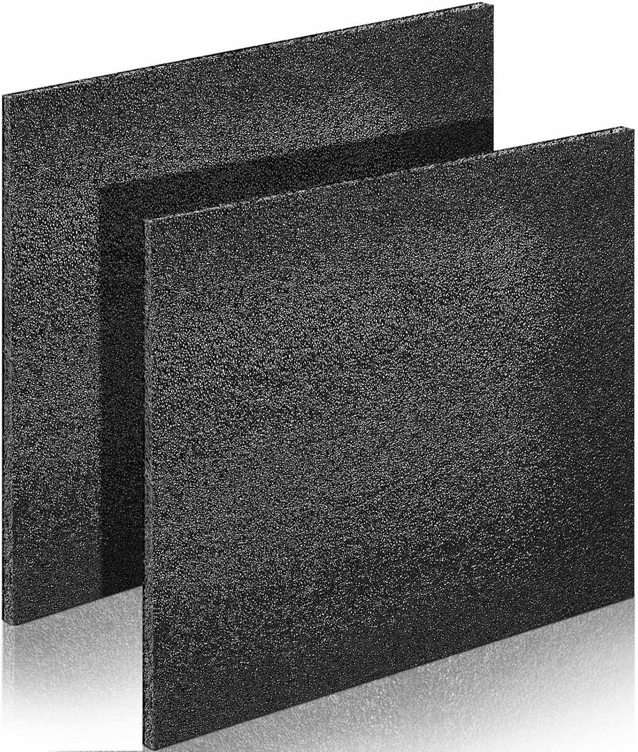 Hoolerry 2 Pcs Customizable Polyethylene Foam Packing Inserts for Cases Thick Polyethylene Cuttable Foam Sheet for Tool Box, Camera, Crafts, Storage and Crafts (12" X 10" X 0.5",Black)