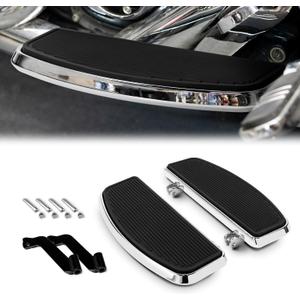 Traditional Shape Front Driver Floorboard Footboard for Harley Touring Road King Electra Glide Street Glide Road Glide 1986-Up and Trike Models 2008-Up, Softail FL 1986-2017, FLD 2012-2016 Chrome