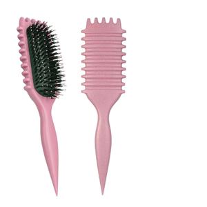 Curl Defining Hair Brush, 2025 Flash Styling Brush for Curly Hair, Shaping & Defining Curls for Women, Pink