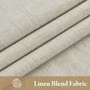 RYB HOME 100% Blackout Linen Curtains 84 inches Long 2 Panels Set, Thermal Insulated Privacy Natural Faux Linen Boho Farmhouse Curtain Panels for Living Room Bedroom, 52" W x 84" L, Beige