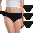 EcoPeriod Period Underwear for Women Heavy Flow, Leakproof Menstrual Underwear Seamless Period Panties, No Show Panty L