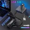 Guermok 4K USB3.0 Video Capture Card with PD 100W, 2K@30FPS or 1080P@60FPS HDMI to USB-A/C Capture Card for Streaming, Works with iPad Quest 3, Mac OS, Switch2/1 PS5/4, Xbox, Camera, Black