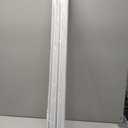 LazBlinds No Drill Zebra Blinds for Windows 34.5" W x 48" H, White