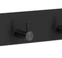 Yundoza Coat Rack Wall Mount,Coat Hooks Hanging for Robes Towels Keys Hats Bags (Black)