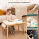 JOIN&JOY Sensory Tables for Toddler, Multi-Activity Table with Storage Bins, Double-Sided Lids, Indoor/Outdoor Kids Play Sand and Water Table, Birthday Gifts for Boys and Girls, 29 inches x 20 inches x 20 inches