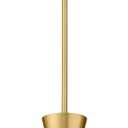 Modern Pendant Light Fixture, HWH White and Gold Kitchen Island Lights 11 Inch, 1-Light Hanging Lighting for Dinning Room Schoolhouse, Frosted Striped Glass Shade, 5HZG98MIL BG