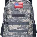 outdoor plus Camo Backpack,Military Boys Backpacks for School,40L Army Bookbag with USB Charging Port Waterproof