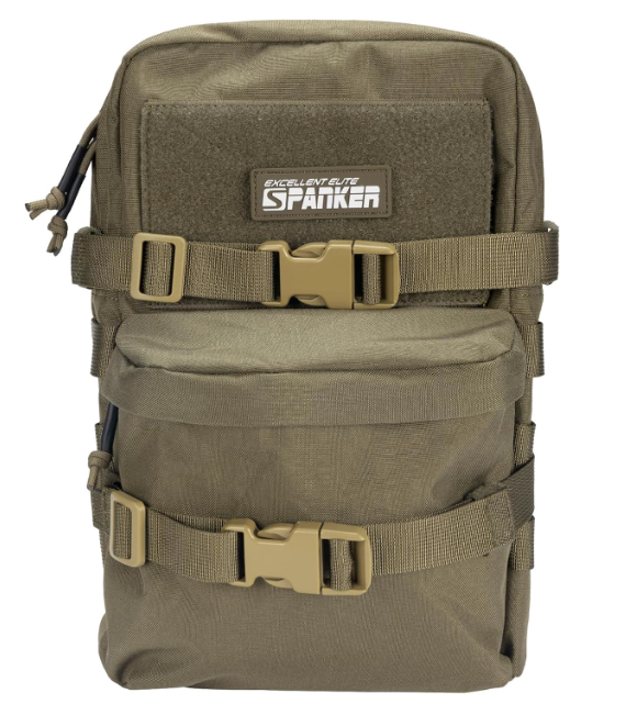 EXCELLENT ELITE SPANKER Tactical MOLLE Hydration Backpack Water Bladder Carrier Pack for Tactical Vest Backpack Plate Carrier, Ranger Green-Nylon