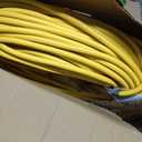 100Ft 12/3 Outdoor Extension Cord with 3-Outlets, Heavy Duty 12 Gauge 3 Prong Extension Cord Waterproof with Lighted end, 15A 12AWG 1875W SJTW, ETL Listed - Great for Garage, Garden and Home, Yellow