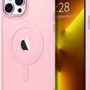 3 x Hython Case for iPhone 13 Pro Case Magnetic Translucent Matte Phone Cases 6.1" [Compatible with MagSafe] Thin Slim Fit Shockproof Bumper Hard Protective Cover for Women Men Girls, Frosted Tender Pink