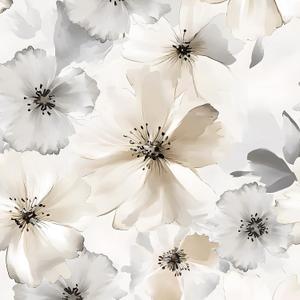 Beige Floral Peel and Stick Wallpaper - Boho Vintage Leaf Pattern - Removable Self-Adhesive Wall Decor - 17.5''x118.1''