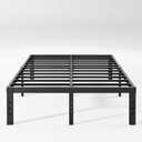 14 Inch King Bed Frame No Box Spring Needed, Metal Platform King Size Bed Frame, Heavy Duty, Easy Assembly and Noise Free, Black