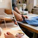 6 Packs Sewing Craft Scissors Bulk,8" Multipurpose Heavy Duty Sharp Scissors,Stainless Steel Shears for Home Office Student Supplies,Black