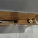 1 1/8 Inch Diameter Room Darkening Curtain Rods 28-48”, Heavy Duty Window Wrap Around Drapery Rod with Aluminum Bracket, Accessories, Wall Mounted Ceiling Mounted, Adjustable Length, Brushed Gold