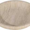 Travertine Jewelry Dish Tray - Decorative Stone Catchall Bowl for Entryway Table, Keys & Rings Holder, Natural Marble Home Decor Organizer (5.5 Inch) (A1)