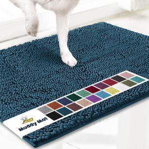 Muddy Mat Shown on TVSuper Absorbent Microfiber Dog Door Mat for Muddy Paws, Non-Slip Washable Pet Rug, Quick Dry Chenille Entryway Carpet, Machine Washable Indoor Outdoor matAtlantic Blue 35"x24"