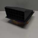 Hon&Guan Dryer Vent Cover Outside with Removable Mesh, Wall Mount Extractor Vent with Rubber Cushioned Non-Return Flap, High Quality Iron Outside Dryer Vent Cover for House (Black, 6 Inch)