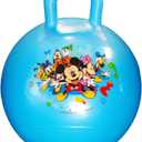 Disney Mickey Mouse Hopper Ball for Kids - Bundle with 15 Inch Mickey Bouncy Ball with Handle, Stickers, and More (Mickey Mouse Outdoor Toys)