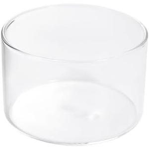 Small Glass Bowls Ice Cream Cup Mousse Cup, Transparent Glass Dessert Tray DIY Round Shaped Pudding Cup, Pack of 9