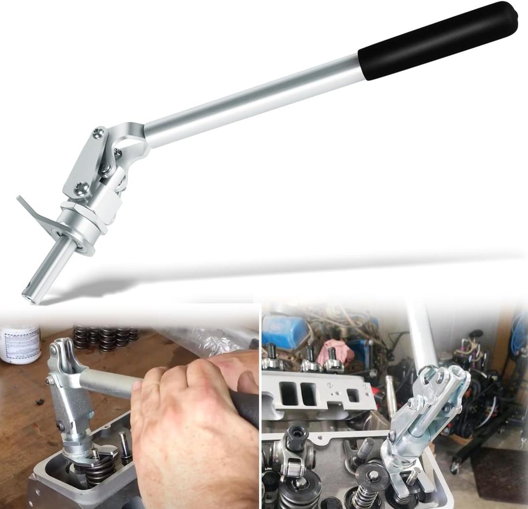 66784 Valve Spring Compressor Tool Universal for 3/8" & 7/16" Studs, Quick Removal & Installation of Valve Springs & Retainers