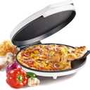 Betty Crocker Pizza Maker Plus, 12" Indoor Electric Grill, Nonstick Griddle Pan for Pizzas, Quesadillas, Tortillas, Nachos and more, 12" Electric Griddle for Delicious Meals and Snacks, White (Full Size)