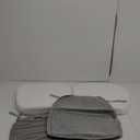AAAAAcessories D-Shaped Chair Cushions, 2" Thick Dining Chair Pads with Ties and Removable, Machine-Washable Cover, 17" x 16", Set of 2, Gray