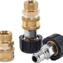 Raincovo Pressure Washer Quick Connect Fittings, M22 14mm to 3/8 Inch Hose Adapter, 4 Pieces