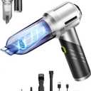 Car Vacuum Portable Cordless, 17000PA Foldable Car Cleaner High Power, 4 in 1 Mini Handheld Vacuum with Air Duster, Type-C Charge, Metal Steel Filter, Portable for Auto/RV/Home Detail Cleaning