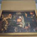 Vintage Gold Framed Halloween Wall Art Horror Fall Pumpkin Prints 16x24 In