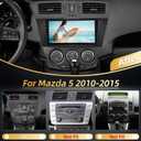 EKAT [2+64G] Android Car Stereo for Mazda 5 2010-2015 - 9 Inch Touch Screen Radio with Wireless Carplay, Android Auto, EQ, WiFi, GPS, SWC + AHD Backup Camera & MIC