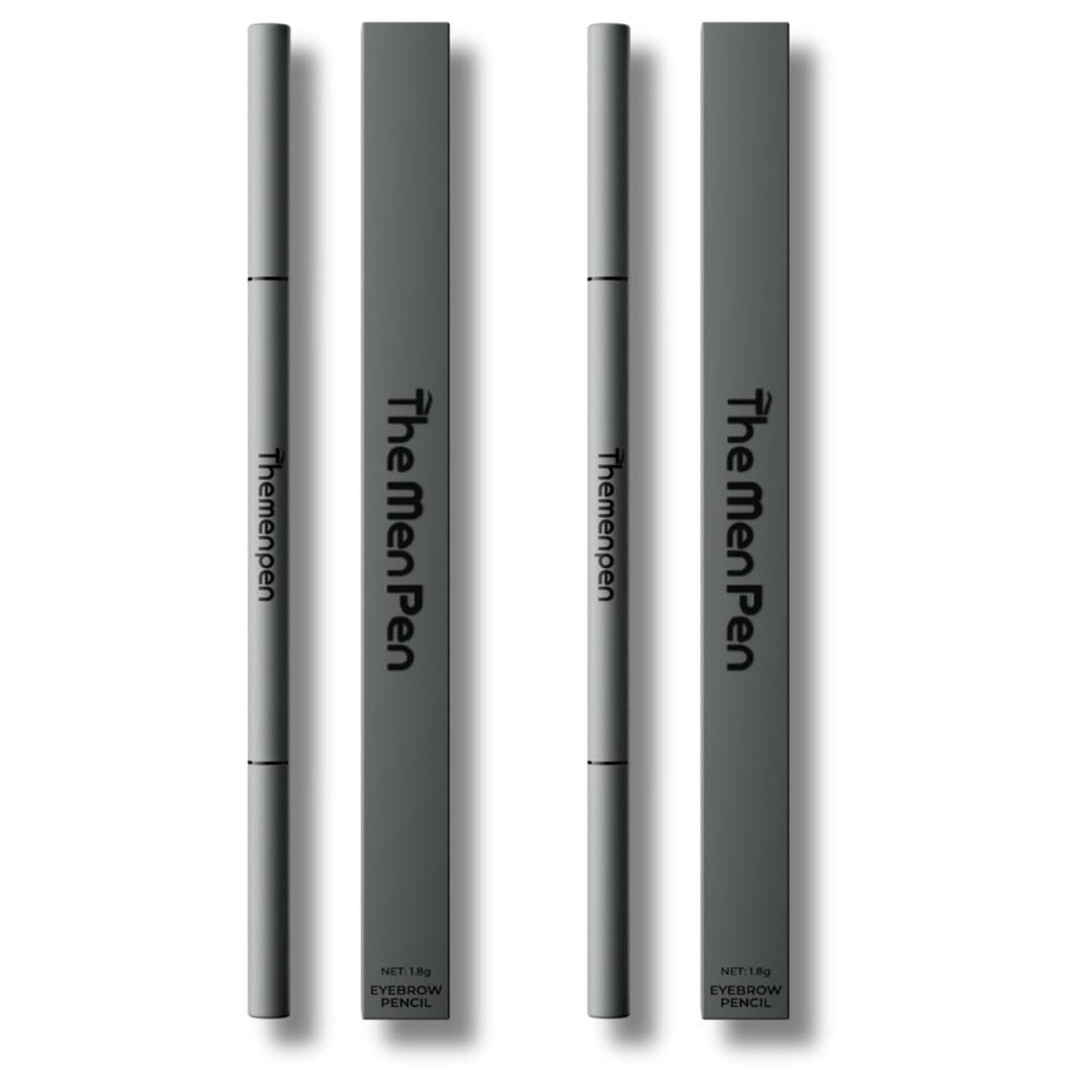 The Men Pen - Waterproof Eyebrow Pen | Beard Filler for Men | Microblading Eyebrow Pen | Hair Filler | Anti-Smudge | Mustache, Beard & Eyebrow Filler | Brown (Pack of 2)