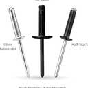 50Pcs Tri-Fold Aluminum Blind Rivets,Tri Grip Exploding Assortment Bulb Style Pop Rivets for Automotive, Soft or Plastic Materials (Silver, 1/4"x25/32")