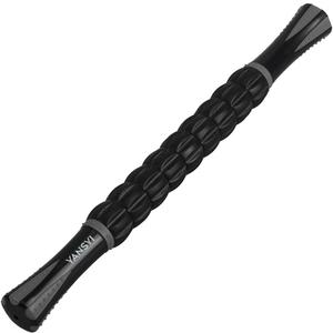 YANSYI Professional 9-Roller Deep Tissue Massage Stick - Portable Muscle Recovery Roller for Athletes, Relieves Post-Workout Soreness & Leg/Back Pain - Portable Physio Tool (Gray)