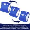 CuteBone Washable Dog Diapers Male with Snaps Reusable 3pcs a Pack Doggie Belly Band for Male Dogs Wraps KDM01L - L