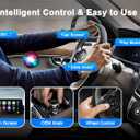 Wireless CarPlay Adapter for iPhone, 2025 Upgrade Convert Wired to Wireless Apple CarPlay Adapter, Mini Size USB Design for Cars with USB-A & Type-C Extension Cables, Stable Control, Plug and Play