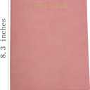 3 x Business Notebook, 1 8.3-inch x 5.7-inch A5 hardcover PU leather notebook, 8mm grid 200 pages -100 study and office notebooks diary (Pink)