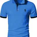 CEHT Mens Polo Shirts Short Sleeve Cotton Golf Polo Shirts for Men Slim Fit Casual Tops (XL)