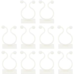 Uxcell 100Pcs Plant Climbing Wall Fixture Clips, Plant Fixer Self-Adhesive Hooks Wire Fixing Supporting for Indoor Outdoor Decoration and Cable Wire Fixing (White, 16.2mm/0.64")