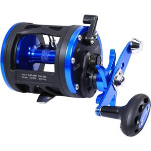 Sougayilang Trolling Reel & Conventional Fishing Reel - Saltwater Level Wind Reel with Smooth Drag, Heavy Duty Boat & Ocean Fishing Reel for Sea Bass, Grouper, Salmon (LDT30- Right Handed)