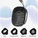 400 Pieces Disposable Headphone Covers Non-Woven Hygiene-Covers Black Sanitary Headset Covers Sweatproof Stretch Earphone Earcup Protector for Gyms, Salons & Electronics Stores(L-11 cm,Black)