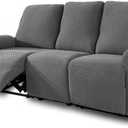 NORTHERN BROTHERS Recliner Couch Cover, Stretch Recliner Sofa Covers 3 Seater, Machine Washable Reclining Couch Covers, Furniture Protector Sofa Recliner Cover for Dog Kid, Light Gray