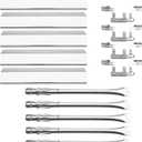 Hisencn Grill Replacement Parts for Brinkmann 810-1750-s, 810-1751-S, 810-3551-0 Gas Grill Models, Stainless Steel Grill Burner, Heat Plates, Crossover Tube for Brinkmann 5 Burner Gas Grill