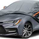 Premium Car Cover Custom Fit Toyota Corolla (2006-2025), 16 Layers Heavy Duty Car Cover Waterproof All Weather with Zipper Door for Sun Rain Snow Dust Uv Protection